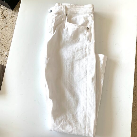 AG.- ED White Denim Jean Ex Boyfriend Slouchy Slim Woman Sz 28 R - Picture 5 of 10